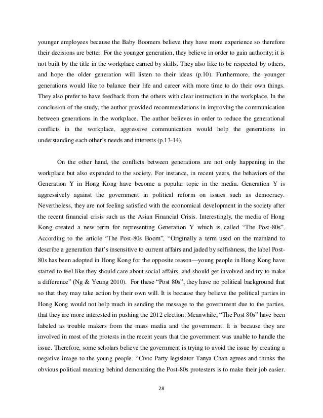 Master thesis generation y