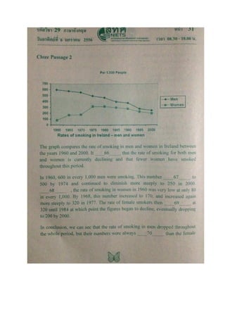 ข้อสอบ วิชาภาษาอังกฤษ 2557