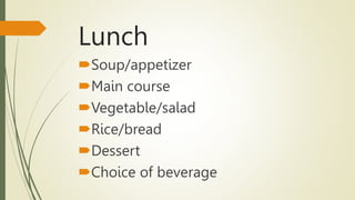 Main Course Food Powerpoint 434243330-The-Menu.ppt as researsh for meal planinig | PPTX