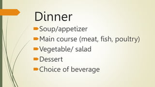 Main Course Food Powerpoint 434243330-The-Menu.ppt as researsh for meal planinig | PPTX