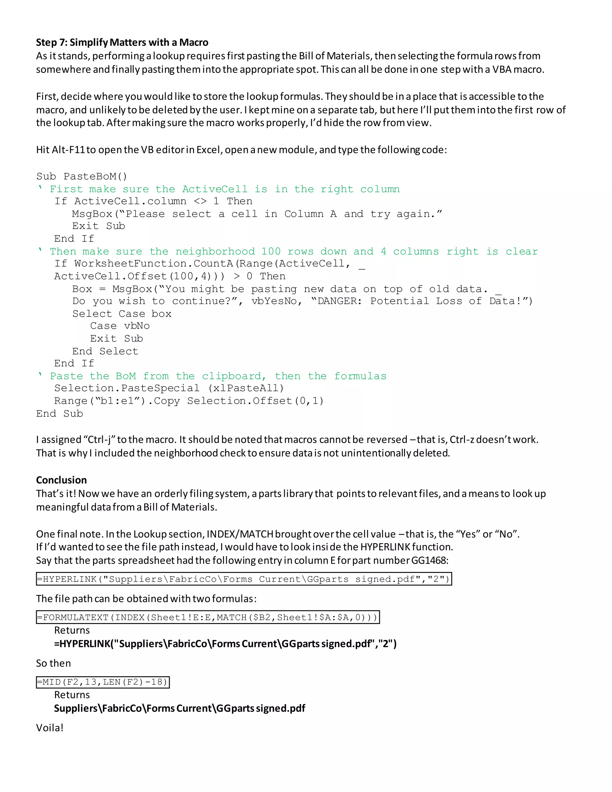 How to Build a Document Repository with Excel | DOCX