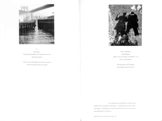 81
Karl Struss
The Gbost Ship, Waterfront, East Side，New York，1912
platinum photograph
Center for Creative Photography, The University of Arizona
© Anion Carter Museum, Karl Struss Archives
(Not in exhibition)
Alfred Stieglitz
Shadows on the Lake-Stieglitz and Walkowitz, 1916
gelatin silver photography
©National Gallery of Art, Washington
Alfred Stieglitz Collection, 1949.3.382
Art, at alltimes、has been composed oftwo elements: the idea
and thefact; that is、thesubjective andthe objective....culvi'mating, sofar asrelates to plastic
represe，nation…in Photography. The modern movement of artpresents the phenomenon of
Marius De Zayas, Camera Work’、October 1913
 