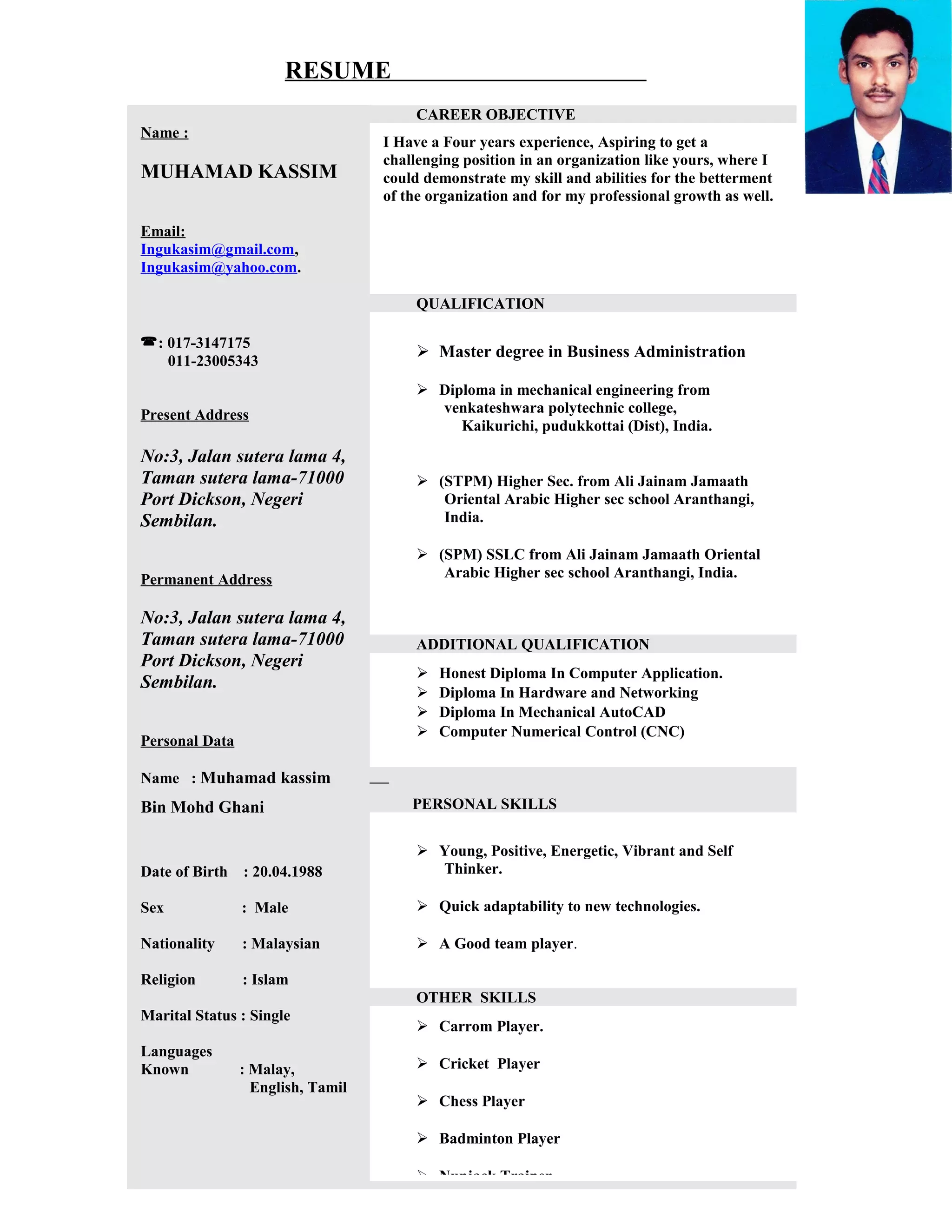 New Format Resume | PDF