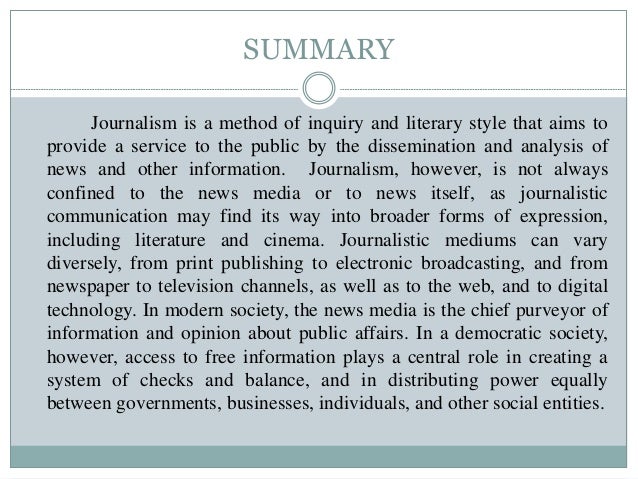 journalism 2