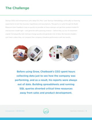 www.grow.com / 801.560.2300 Case Study: Chatbooks / 3
Startup CEOs and entrepreneurs who adopt Eric Ries’ Lean Startup met...