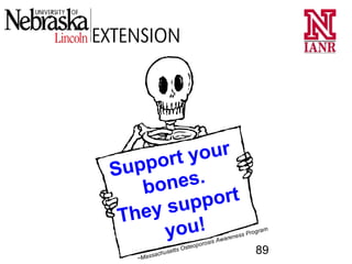 89
~Massachusetts Osteoporosis Awareness Program
Support your
bones.
They support
you!
 