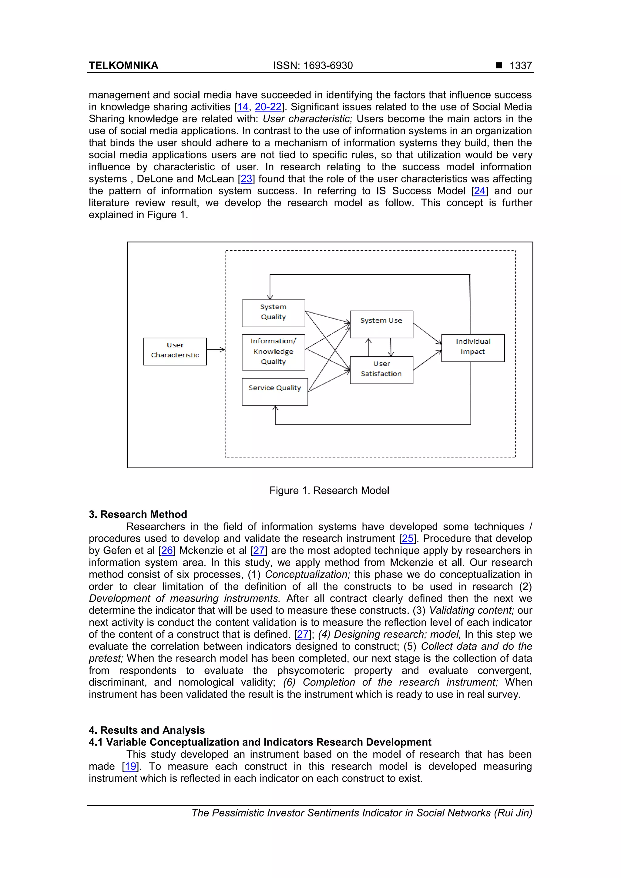 Social Media Success Model for Knowledge Sharing (Scale Development and ...