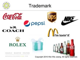 Trademark
Copyright 2015 Wei Wei Jeang. All rights reserved.
 
