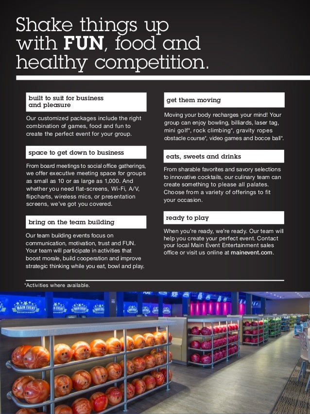 Main Event Corporate and Group Events