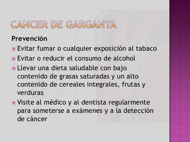 cancer de lengua y garganta
