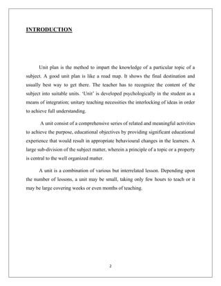Unit-Planning MSC Nursing 1st Year (SOS) | PDF