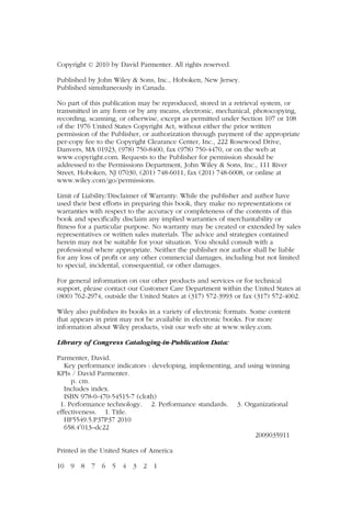 Key Performance Indicators KPI Developing Implementing and Using ...