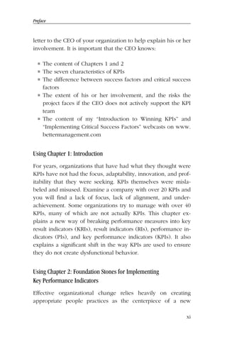 Key Performance Indicators KPI Developing Implementing and Using ...