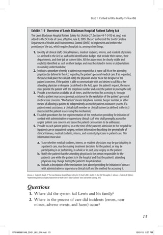 Exhibit 1-1 Overview of Lewis Blackman Hospital Patient Safety Act
The Lewis Blackman Hospital Patient Safety Act (Article...