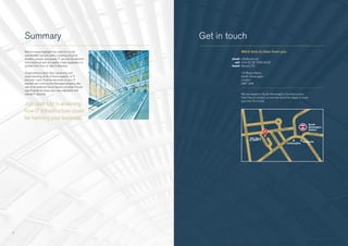 2 3
Get in touch
We’d love to hear from you
info@zsah.net
+44 (0) 20 7060 6032
@zsahLTD
15 Reece Mews
South Kensington
London
SW7 3HE
We are based in South Kensington, Central London.
Feel free to contact us and we would be happy to have
you over for a chat.
email
call
tweet
Queen’sGate
QueensburyPl
ReeceMews
CromwellPl
ButeStreet
SumnerPl
Harrington Road
Pelham St
Onslow
Square
A3218
Old
Brompton
Road
A3218
South
Kensington
Station
Lamborghini
Starbucks
Summary
5
Recent cases highlight the need for a fully
coordinated security policy covering physical
location, people, processes, IT security (protection
from hacking) and encryption/data separation to
protect from loss of data if attacked.
Organisations need clear ownership and
understanding of all of these aspects of IT
security—even if some elements of your IT
solution are outsourced. Managed properly, the
use of an external Cloud Service provider should
significantly increase your own capability and
overall IT security.
Join zsah Ltd in analysing
how IT Infrastructure could
be harming your business.
 