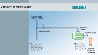 Operation at mains supply
 