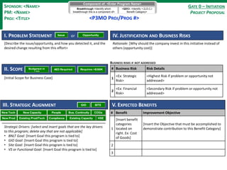 G0_Project_PMO Phase Gate Template_CLEAN | PDF