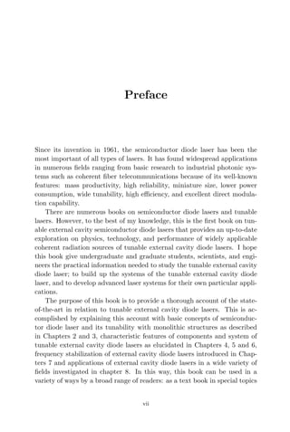 Tunable External Cavity Diode Lasers Cunyun Ye | PDF