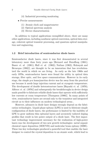 Tunable External Cavity Diode Lasers Cunyun Ye | PDF
