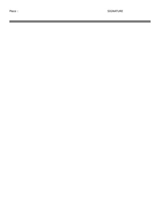 Place : SIGNATURE
 