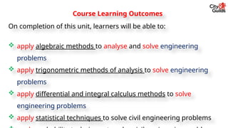 439_Applied_Mathematics_for_Civil_Engineering_LECTURE_0 Course Overview ...