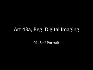Art 43a, Beg. Digital Imaging 01, Self Portrait 