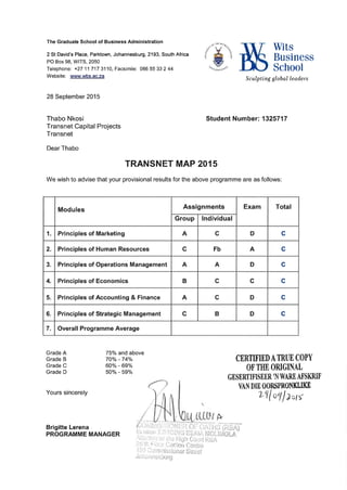 Wits Business School Results