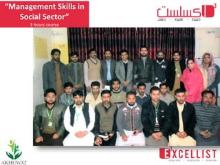 “Management Skills in
Social Sector”
3 hours course
 