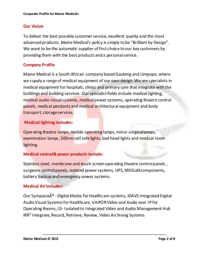 Maine Medicals Company Profile
