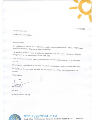 Narayan Dash-Offer Letter