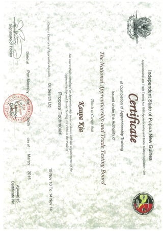 Trades Certificate