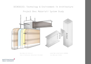 DESN30152: Technology & Environment in Architecture
Project One: Material/ System Study
Nottingham Trent University
School of Architecture, Design & Built Environment
Student Name: George Playford (N0386000)
Tutor Name: Gavin Richards
 