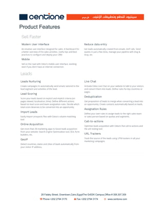 Product Features
 