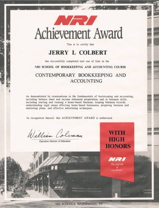 Document-NRI Achievment Award Sun Aug 14 2011