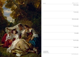 Notes
Week 22 May 2010
Monday 24
Tuesday 25
Wednesday 26
Thursday 27
Friday 28
Saturday 29
Sunday 30
The Art Fund Diary 2010
Franz Xaver Winterhalter
La Siesta, detail, 1840
Osborne House, East Cowes
 
