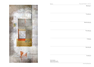 Week 45 November 2010
Monday 1
Tuesday 2
Wednesday 3
Thursday 4
Friday 5
Saturday 6
Sunday 7
The Art Fund Diary 2010
Norma Starszakowna
Shadow of the Wall, Gaza, 2007
Whitworth Art Gallery, Manchester
 