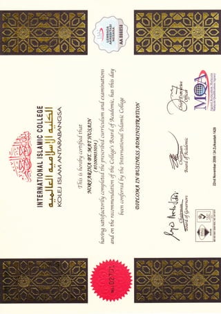 Certification OfDiploma
