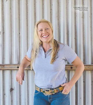 AUGUS T 2015 Farm  27 
In short supply: Ellie Mitterer runs
Melbourne Natural Grass Fed Beef
on 40 hectares at Nar Nar Goon.
Pictures: Zoe Phillips
 