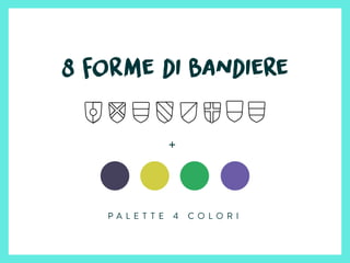8 forme di bandiere
+
P A L E T T E 4 C O L O R I
 