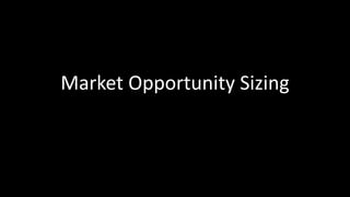 Market Opportunity Sizing
 