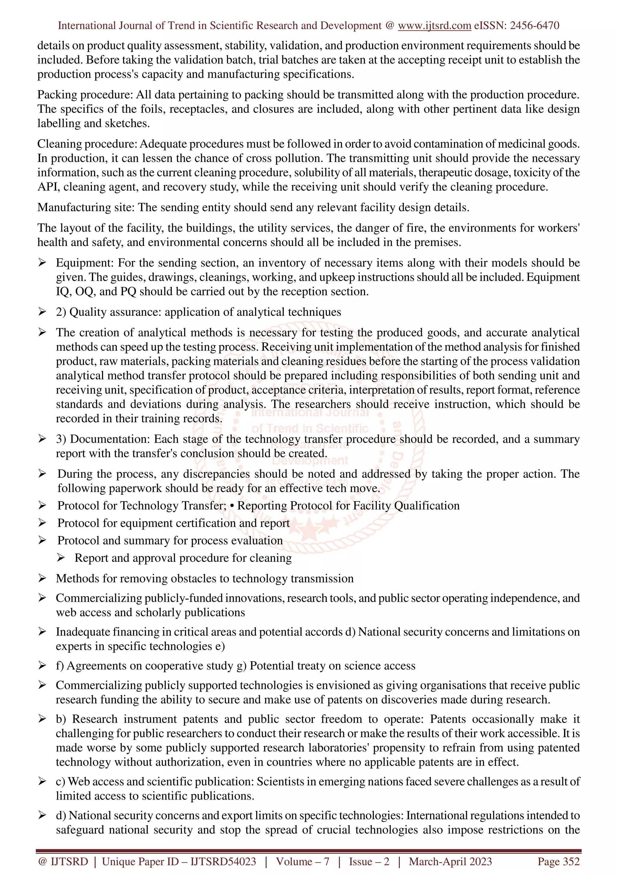 Overview of Technology Transfer in Pharmaceutical Industry | PDF ...