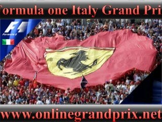 watch Formula one Italy grand prix live on internet