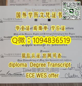 国外文凭UIowa辍学补办学位证