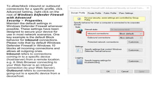 Inbound Device Firewall configuration and different types of firewall | PPTX
