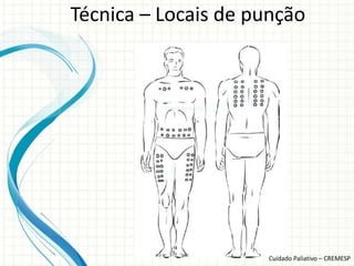 Técnica – Locais de punção




                     Cuidado Paliativo – CREMESP
 