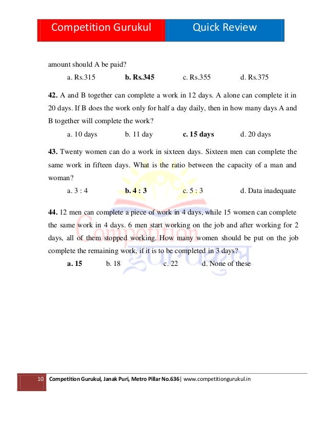 44 time and work problems competition gurukul 4 days on 2 days off work schedule