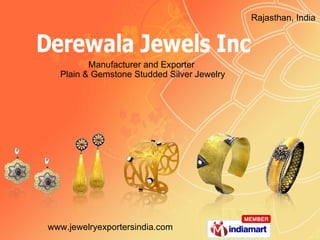 Manufacturer and Exporter  Plain & Gemstone Studded Silver Jewelry Rajasthan, India 