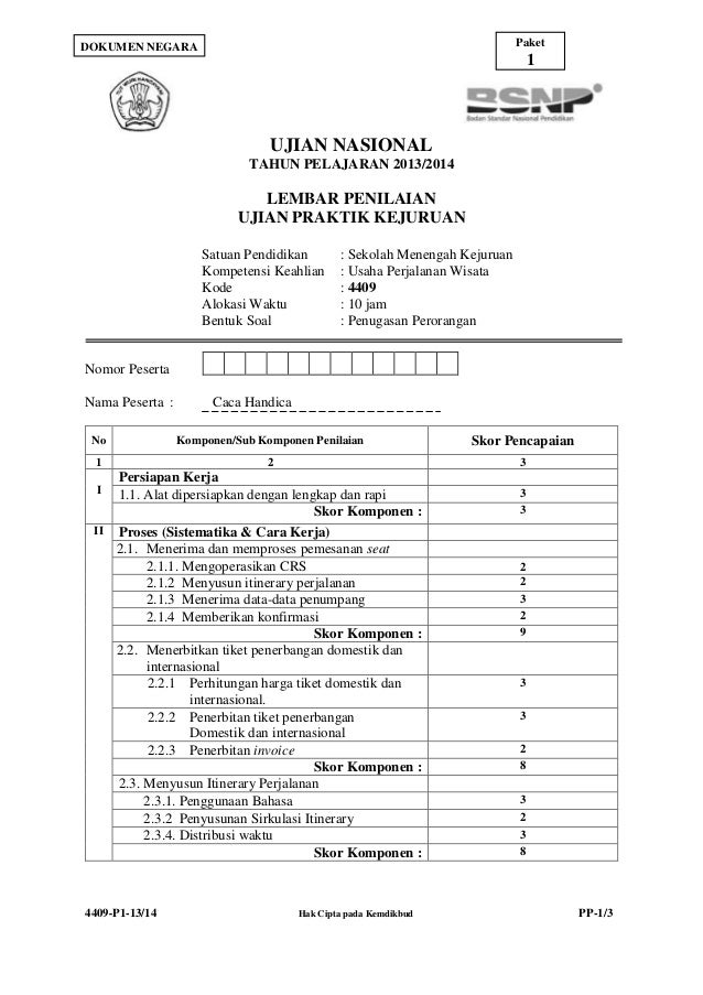 4409 P1 P Psp Usaha Perjalanan Wisata Contoh