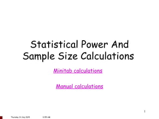Statistical Power And Sample Size Calculations .ppt